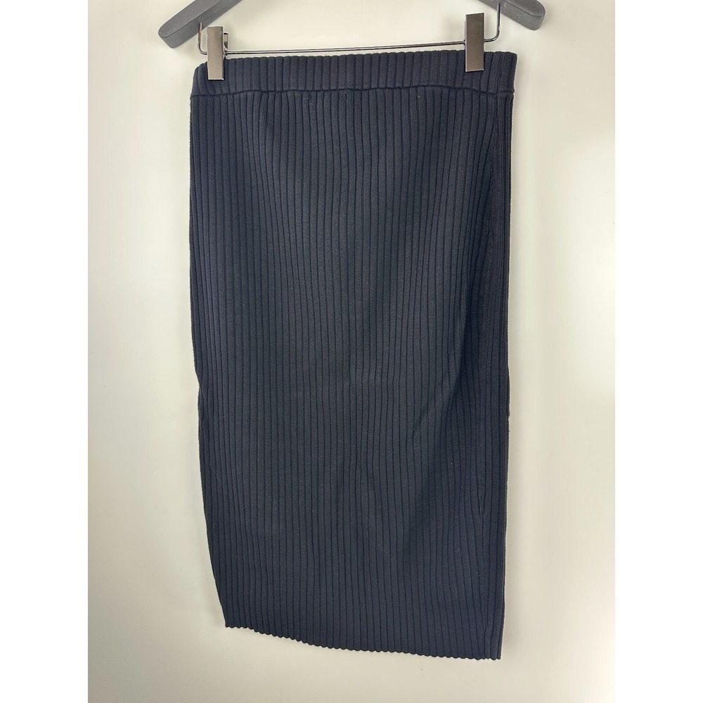Universal Standard Ribbed Knit Patch Pocket Pencil Skirt Black M Plus Size 18 20 - Picture 9 of 11